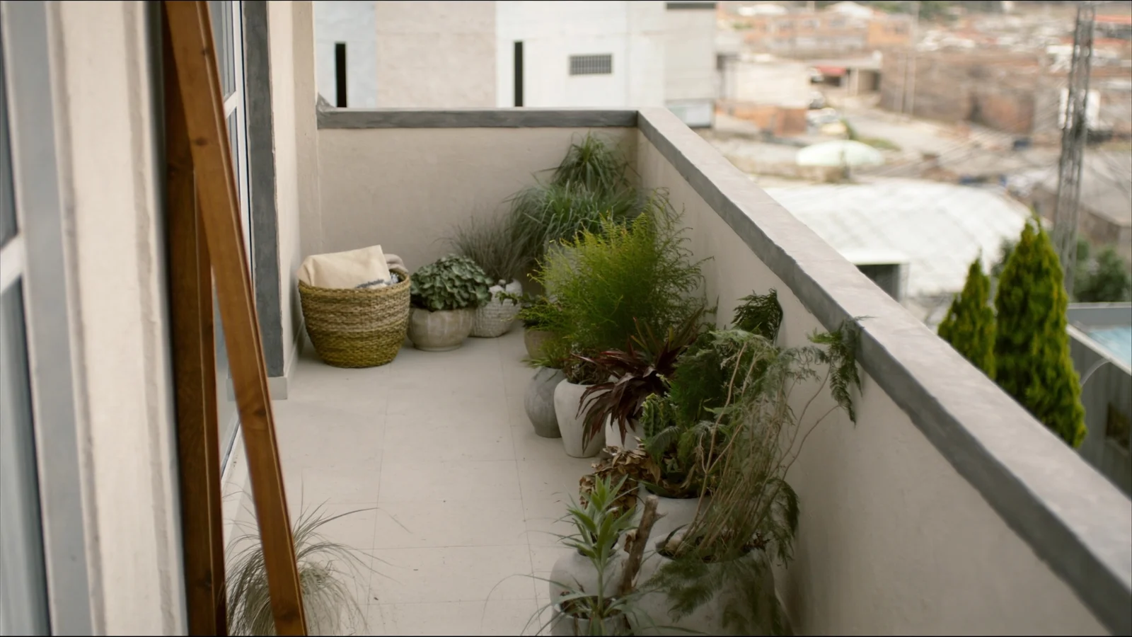 Varanda de apartamento preparada para conviver com animal de estimação