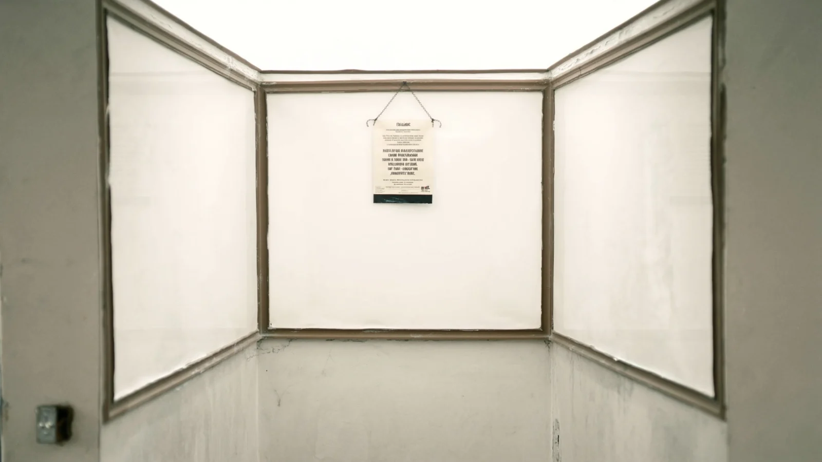 Comunicado de obra afixado no mural do condomínio